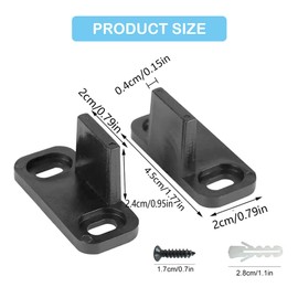 QEEROYO Sliding Door Floor Guide, Black, Sliding Door Hardware, Classic Style, 2cm W x 1cm H x 2.4cm Thickness, 0.03kg, For Barn, Wooden & Cabinet Doors, Bedrooms, Wardrobes & More