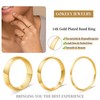 Gokeey Gold Rings for Women, 14K Gold Stacking Rings for