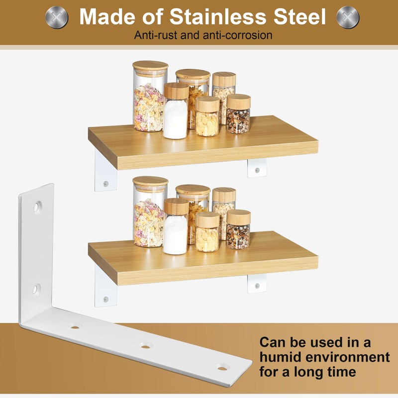 Alise Floating Shelf Brackets Heavy Duty L-Shaped Wall Brackets -
