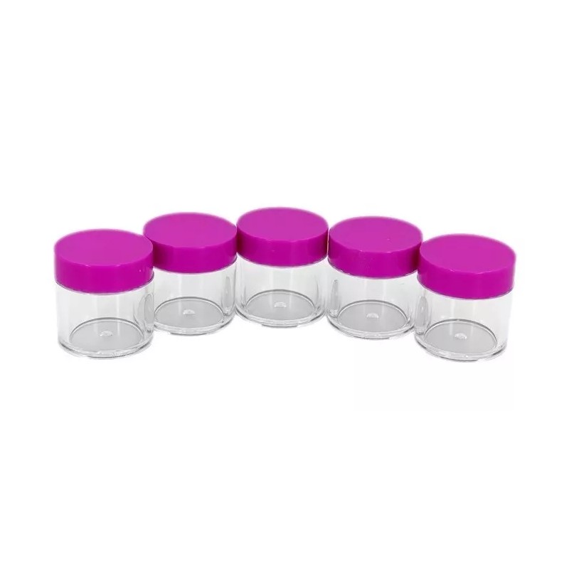 Nail Container 8 Frascos Vacíos Para Acrílicos 1/4 Oz Uñas
