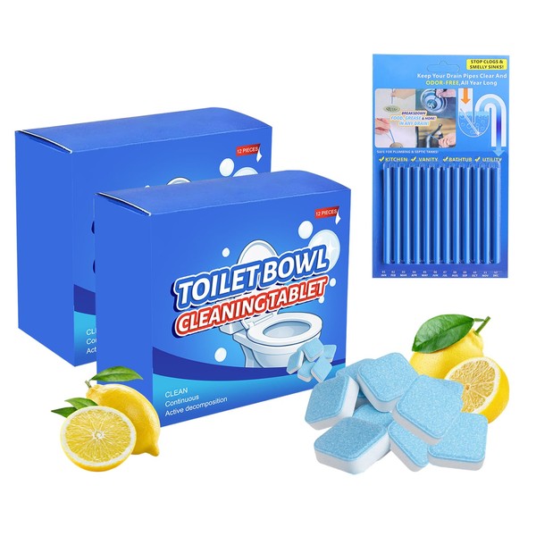 24Pcs WC Reiniger Extra Stark, WC Schaum Toilettenreiniger Schaum Extrem