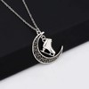 BEKECH Skater Necklace Ice Skate Necklace Ice Skate Charm Crescent