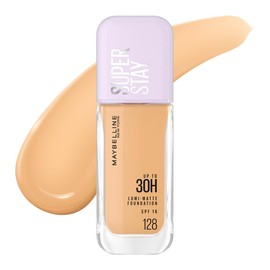 Maybelline Super Stay Lumi Matte Base de Maquillaje Líquida, Alta Cobertura con Acabado Mate Luminoso, Tecnología Lightwear 30H de Duración, Tono 128, 30 ml