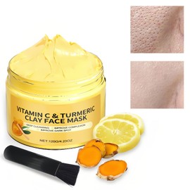 Turmeric Vitamin C Clay Mask, Deep Cleansing Face Mask, Skin Care, Turmeric Skin Care Mask, Face Mask with Turmeric Vitamin C, Turmeric Skin Care Mask, Vitamin C Clay Mask, Face Mask for Women