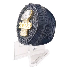 guancrown 2023 Fantasy Football Championship Ring Award Prize Sport MVP Winner FFL League Champion Ring (size 11, black color stones)