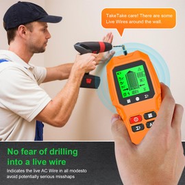 5 in 1 Stud Finder Wall Scanner, Electric Wire Finder Wood Metal Detector with LCD Display, High Accurate Sensor for Cable Metal Wood Stud Measurement