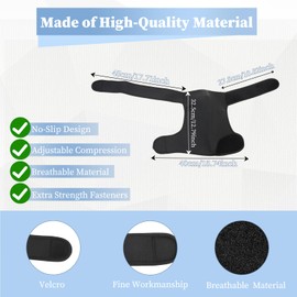 HoaaiGo Adjustable Shoulder Brace, Shoulder Support, Shoulder Brace, Shoulder Stability Bandage, Shoulder Support Strap, Shoulder Support Bandage for Men and Women (Black) (Left)