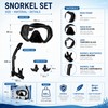 Snorkel Mask Set for Adults – Tempered Glass Diving Goggles
