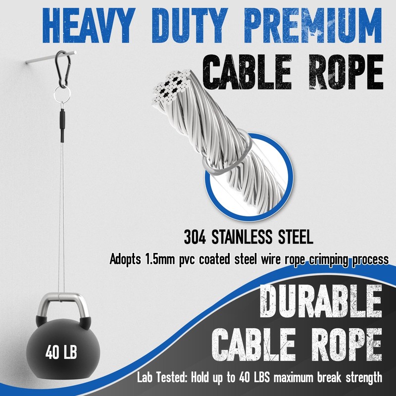MILYARD 6 Pack Hanging Wires with Carabiner, 8 Inch Stainless