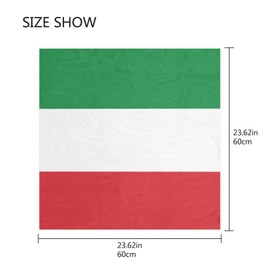PMAIHNAS Italian Flag Silk Scarf Head Hair Wraps Bandana Square Satin Head Scarf for Women