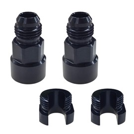 2PCS 6AN Male to 5/16" EFI Fuel Line Fitting, Quick Disconnect Female EFI Fuel Adapter Connector, Aluminum Push on Fuel Rail Fitting, Universal Modification Accessories for Most Cars (5/16)