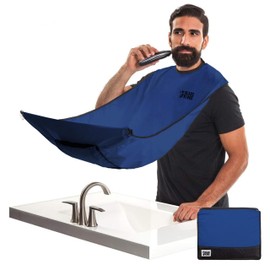 Beard King Beard Bib Apron - As Seen on Shark Tank – Gifts for Him, Stocking Stuffers for Men, Mens Gift, Blue