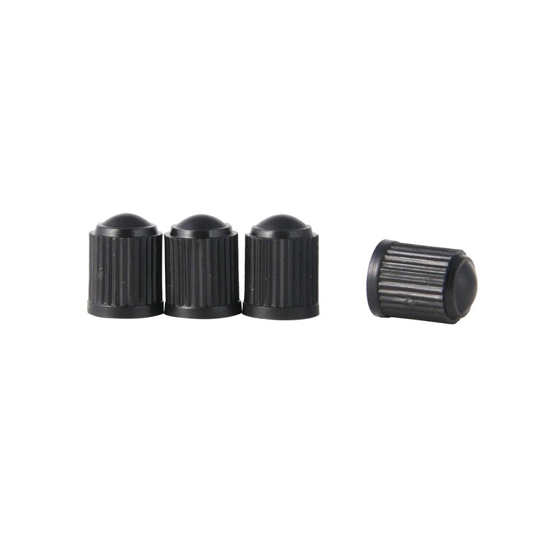 RockTrix - Pack of 4 - Black Plastic Valve Stem