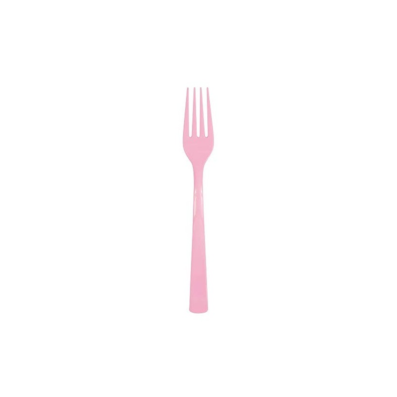 Lovely Pink Solid Plastic Forks (18ct) - Durable & Elegant