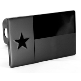 Texas State Flag Metal Hitch Cover (Fits 1.25" Receiver, Black)