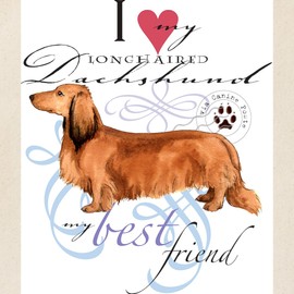 CafePress Longhaired Dachshund Tote Bag Natural Canvas Tote Bag, Reusable Shopping Bag