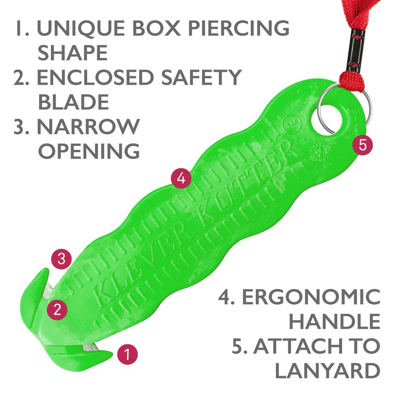Klever Kutter Kleen - Antimicrobial, Unique Double Hook Design -