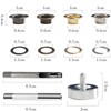Eyelet Set, 400 Sets Eyelet Tool Kit Metal Eyelets 6