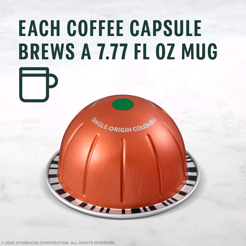 Starbucks by Nespresso Vertuo, Single-Origin Colombia, Medium Roast, Brews 32