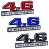 4.6 Liter Engine Supercharged Emblem - Blue & Chrome