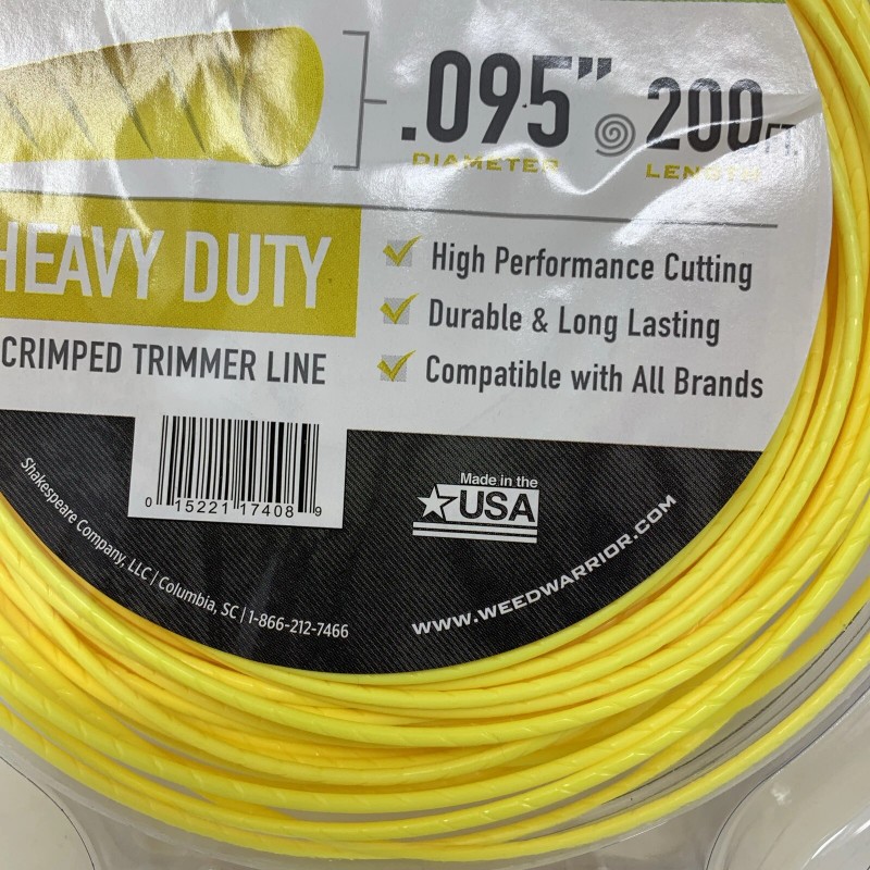 Weed Warrior .095" x 200 FT. HEAVY DUTY Crimped Trimmer