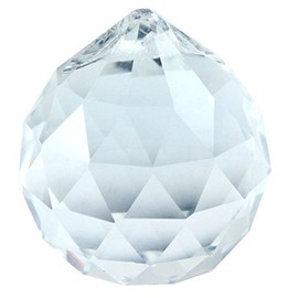 Asfour Clear Crystal Hanging Faceted Ball Prism, 20mm, 12 Piece