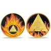 4 Year Sobriety Coin - Alcoholics Anonymous Flame Triangle AA