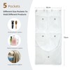 EMLTHORY Hanging Mesh Pockets, Mesh Shower Caddy Hanging Shower Curtain