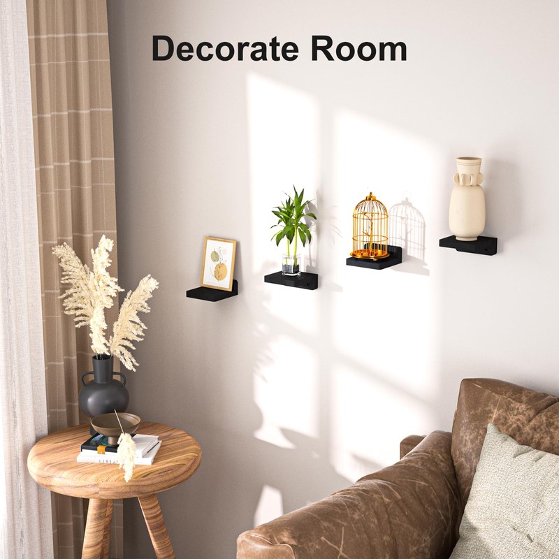 SRIWATANA Wall Rack Wall Shelves Small Display Shelves Set of