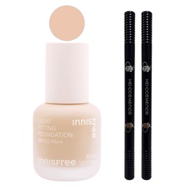Innisfree Light Fitting Foundation 23n Ginger + Eyebrow Dark Brown / 이니스프리 라이트 피팅 파운데이션 23n 진저+아이브로우 흑갈색