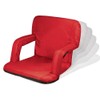 PICNIC TIME Black Tampa Bay Buccaneers Ventura Seat Portable Recliner