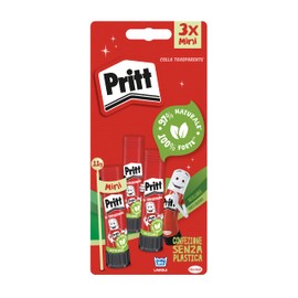Pritt Colla Stick 3 x 11g, colla per bambini sicura e affidabile, colla Pritt per lavoretti e fai da te, con una tenuta forte per uso scuola e ufficio, 3 stick x 11g