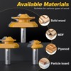 REKCKRUL 3 PCS Professional 45 Degree Lock Miter Router Bit