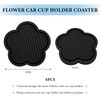 BWBWND 4 PCS Car Cup Coasters, 2.76 Inch Flower Shaped
