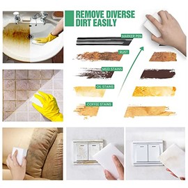 Magic Sponge Eraser, paquete de 50 almohadillas para orejas de limpieza de espuma de melamina, esponjas multifuncionales de limpieza para el hogar, para platos, cocina, estufa, tina, fregadero