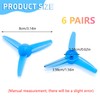 WALWAL 12pcs 3 Blades 80mm Fan Propellers 2mm Shaft Propellers
