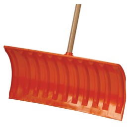 Emsco Group 2953 Bigfoot 25" Poly Pusher Wooden Handle 1280 Snow Shovel, Orange