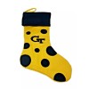 GEORGIA TECH YELLOW JACKETS 22" FELT POLKA DOT CHRISTMAS STOCKING