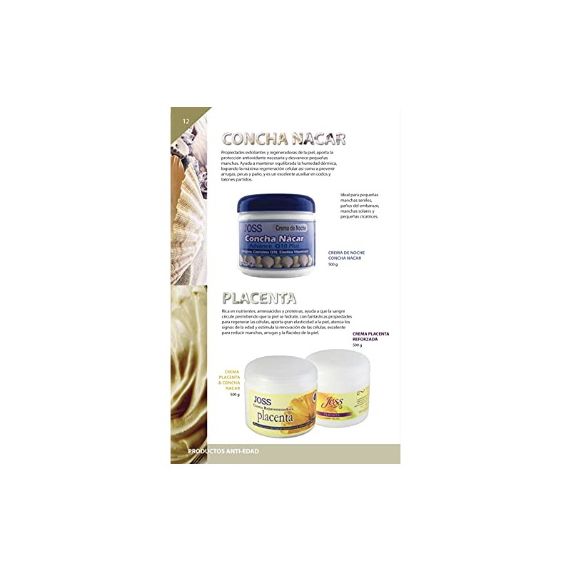 Crema de Noche Concha Nacar JOSS Fervier 500grs.