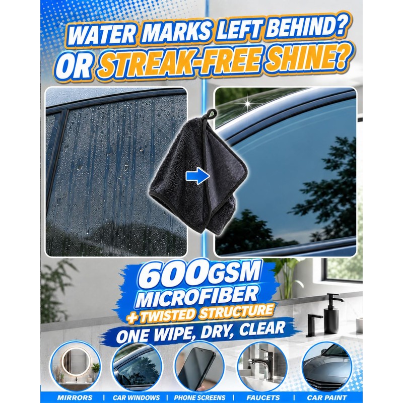 3 Pcs Magic Bathroom Drying Cloth 40×60 cm – Streak-Free,