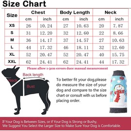 ABRRLO Christmas Dog Jumper, Dog Sweater, Pet Dog Jumper, Warm, for Puppies, Small, Medium Dogs