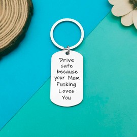 Driver Keyring Sweet 16 Gift for Daughter Son Drive Safe Keychain Driving License Gift for Driver New Driver Gift to Son from Mother Funny Birthday Gift for Daughter Son Christmas Graduation Gifts