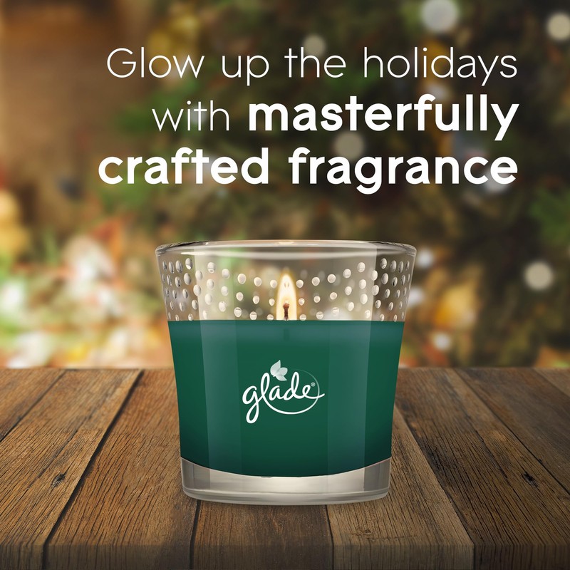 Glade Candle Jar, Air Freshener, Twinkling Pine & Cedar, 3.4