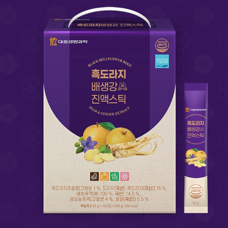 Detailed page [2 Boxes] Daewoong Domestic Black Bellflower Pear Ginger