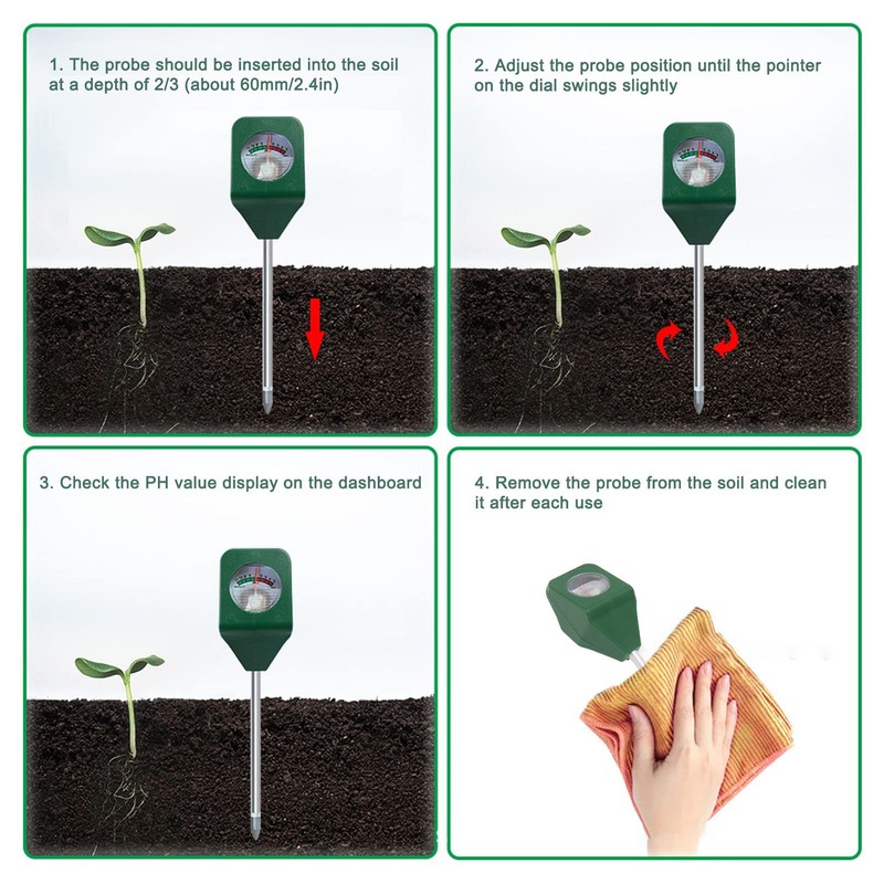 Soil Tester, Soil PH Meter, Digital PH Meter, Soil Acidity