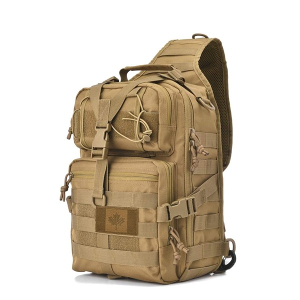 Coolton Tactical Sling Bag, Shoulder Army Molle Daypack, Hiking Hunting