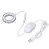 Microscope Lighting Lamp Spiral Buckle Adjustable Brightness LED Ring Light