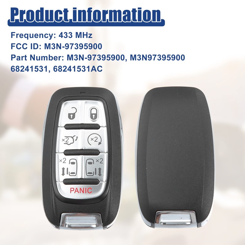 ACROPIX 433 MHz Key Fob Keyless Entry Remote Fit for