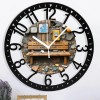 25cm Industrial Loft-Style Iron Wall Clock with Visible Weld Seam