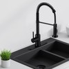 DJS Kitchen Faucets with Pull Down Sprayer Matte Black -